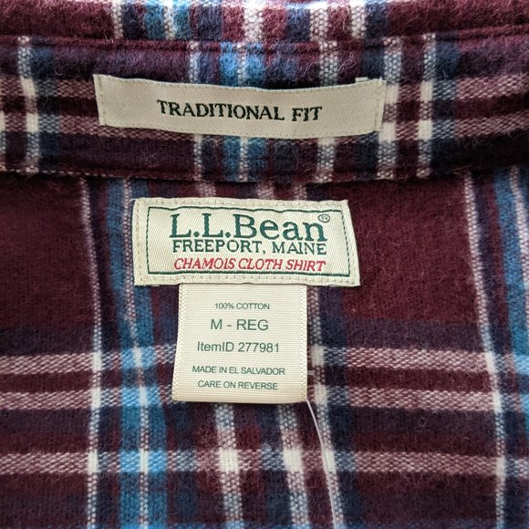 L.L. Bean Other - LL Bean Mens Chamois Traditional Plaid Shirt M NWT